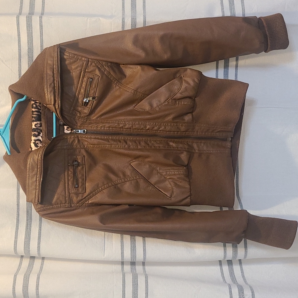 Faux leather jacket